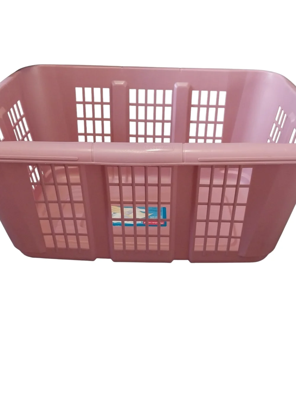 Vintage 1994 Retro Rubbermaid Laundry Basket 2854 Mauve Pink Hamper Rectangular - Picture 8 of 13